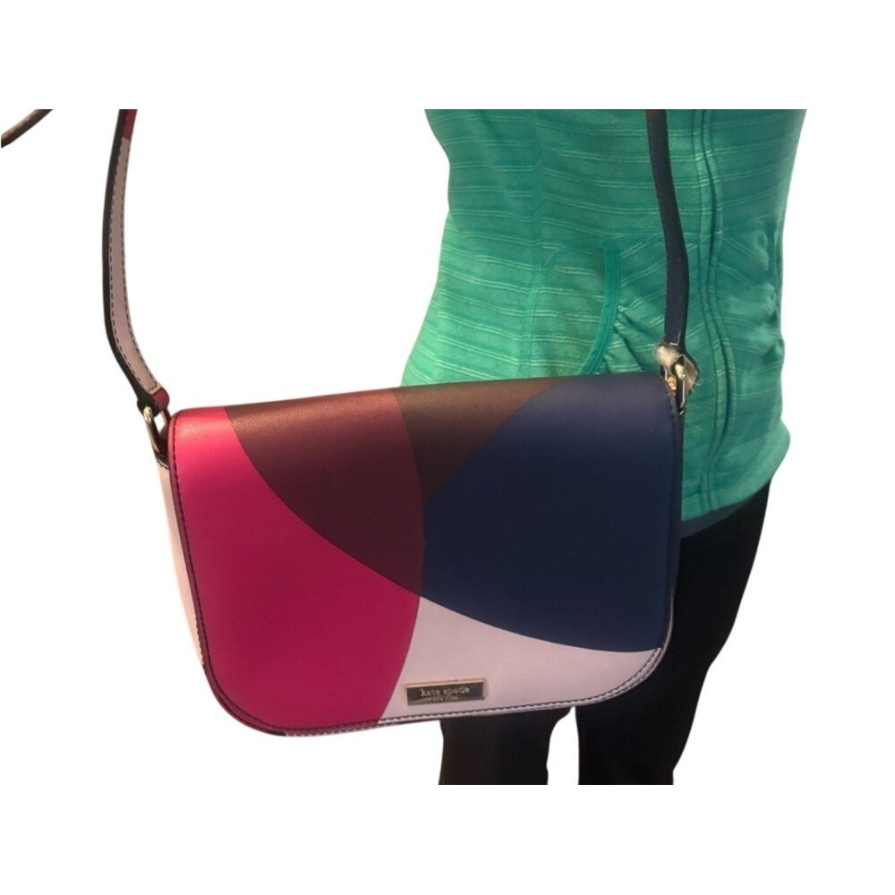 Kate Spade Geo‎ Crossbody Bag Pink Multi Color